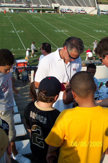 Bobby Hebert signing Zack's football