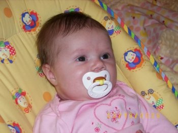 Katelyn in her bouncy seat