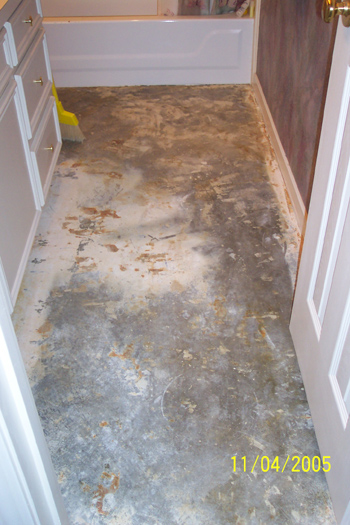 Bathroom floor after Krud Kutter