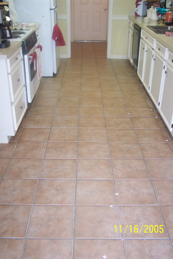 My Kitchen, viewed from the breakfast room, minus grout