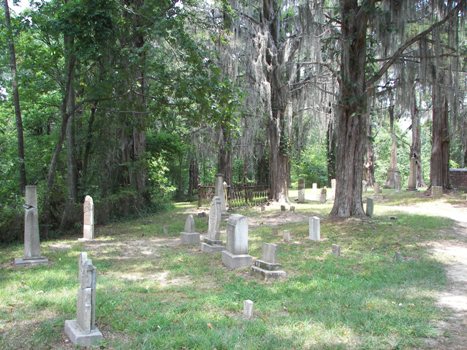 Cemetery behind the Methodist Church at Rocky Springs, circa 1837