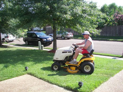 Tim on the Riding Mower