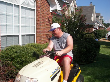 Tim on the Riding Mower