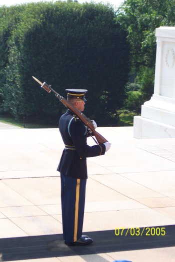 Guarding the Tomb of the Unknown Soldier - Arlington National Cemetery